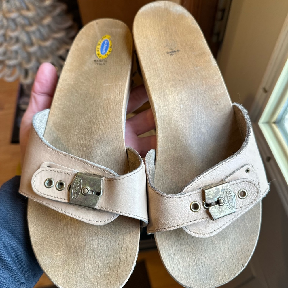 Dr. Scholl's Natural Wood Sandals-